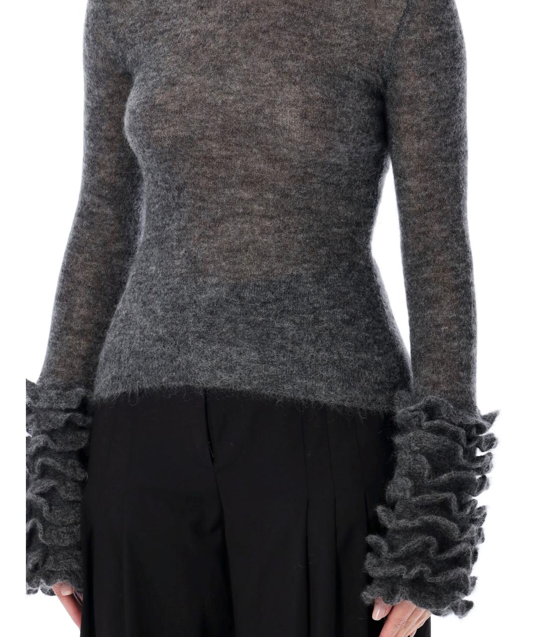 ALAIA Антрацитовый шерстяной джемпер / свитер, фото 3