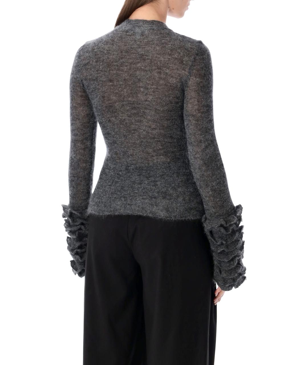 ALAIA Антрацитовый шерстяной джемпер / свитер, фото 2