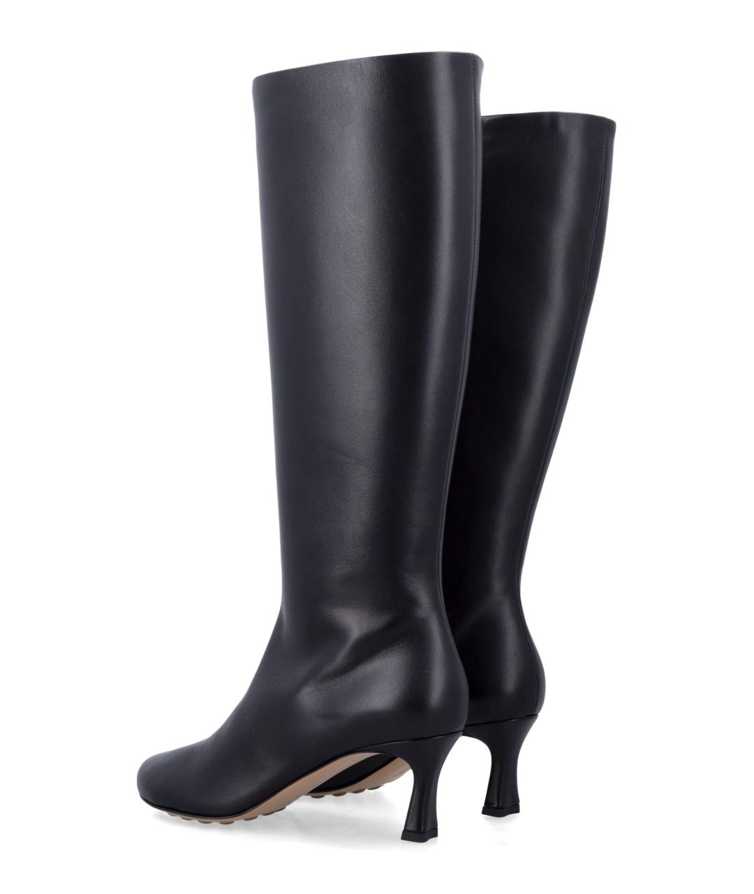 BOTTEGA VENETA Черные кожаные сапоги, фото 3