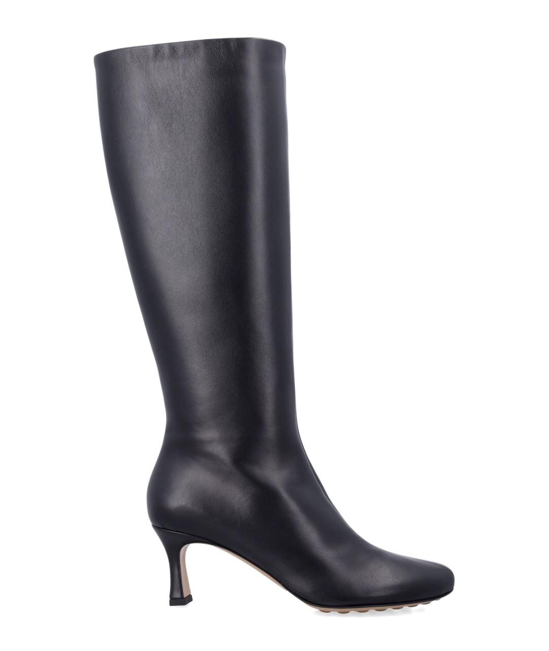 BOTTEGA VENETA Черные кожаные сапоги, фото 1