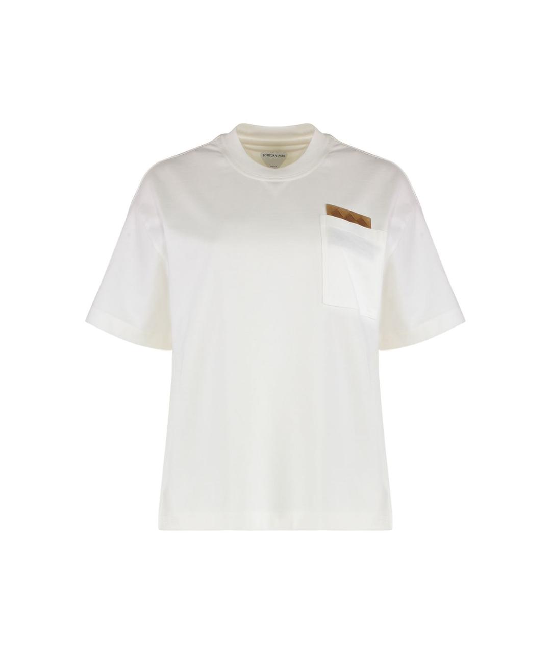 BOTTEGA VENETA Белая хлопковая футболка, фото 1