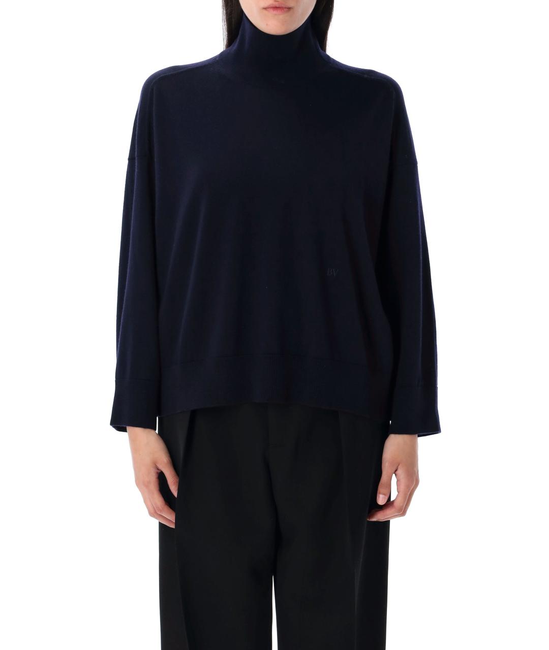 BOTTEGA VENETA Синий шерстяной джемпер / свитер, фото 4