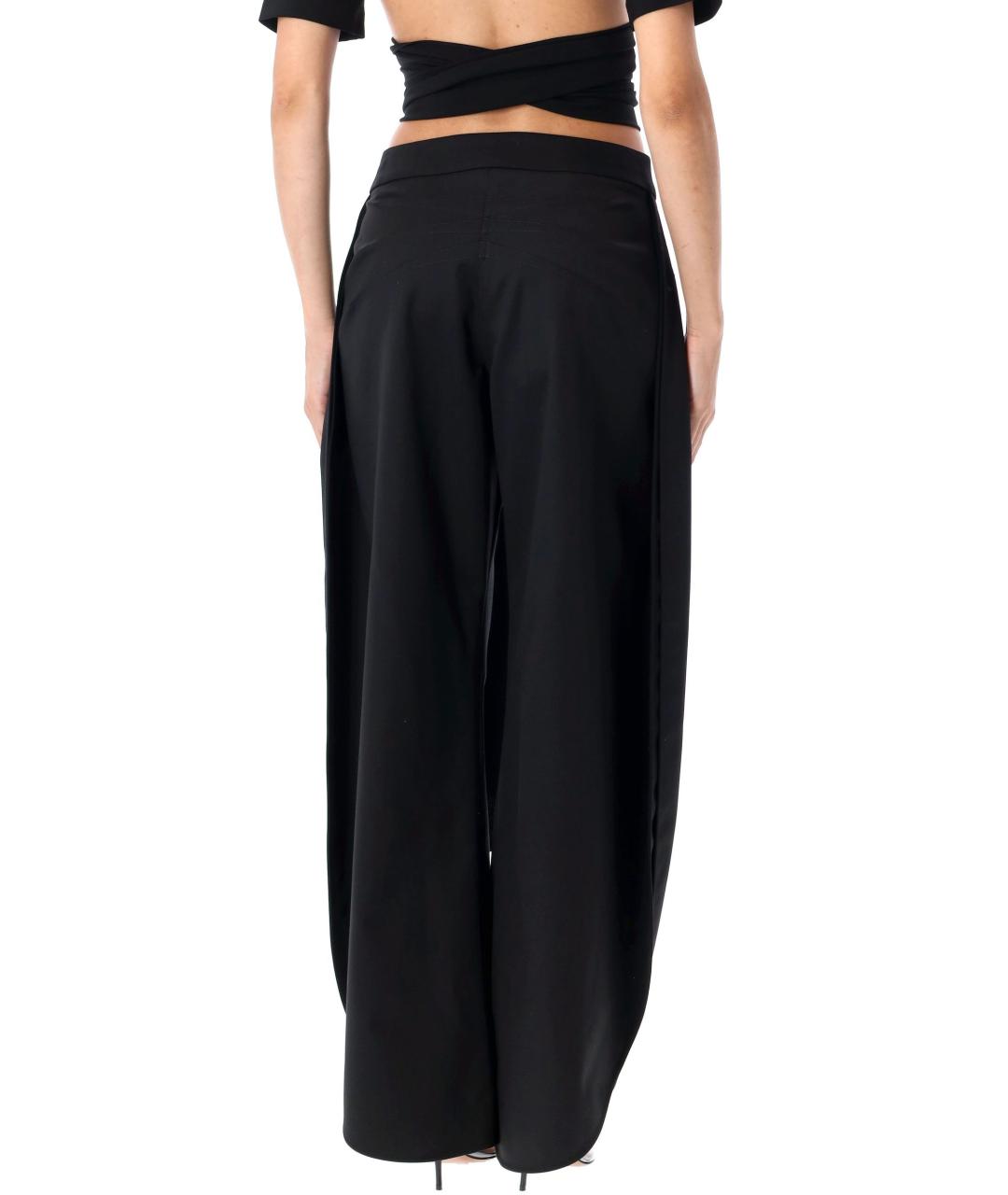 ALAIA Черные шерстяные прямые брюки, фото 2