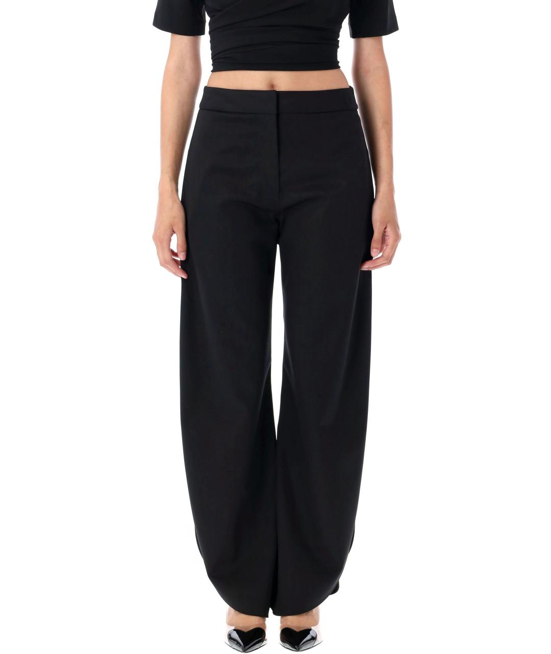 ALAIA Черные шерстяные прямые брюки, фото 4