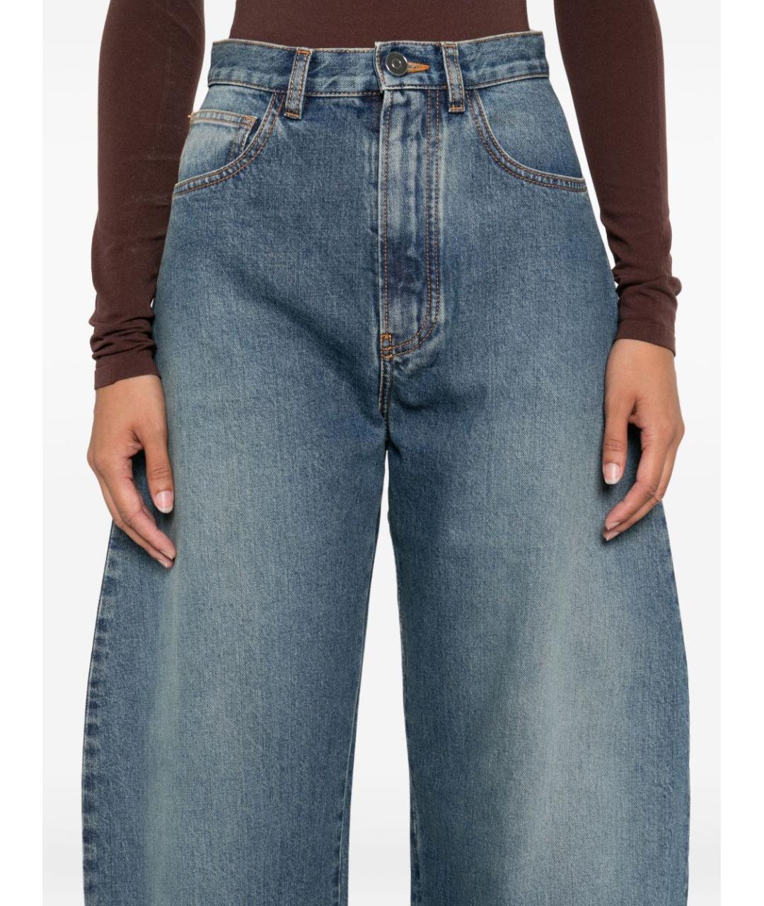 ALAIA Синие хлопковые прямые джинсы, фото 4