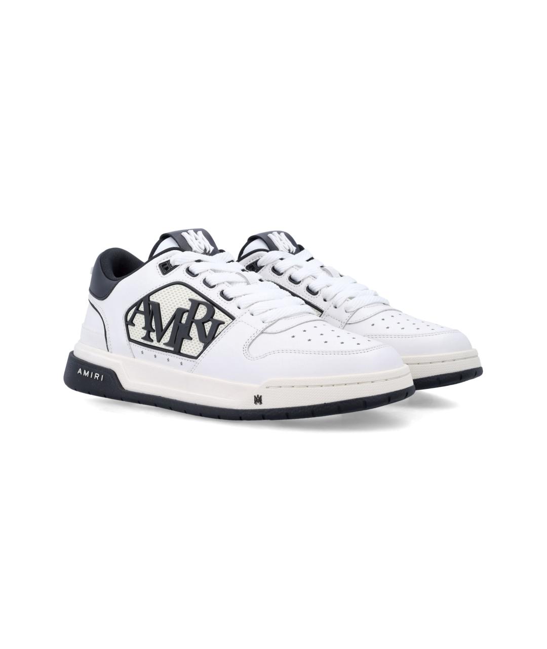AMIRI Белые кожаные низкие кроссовки / кеды, фото 3
