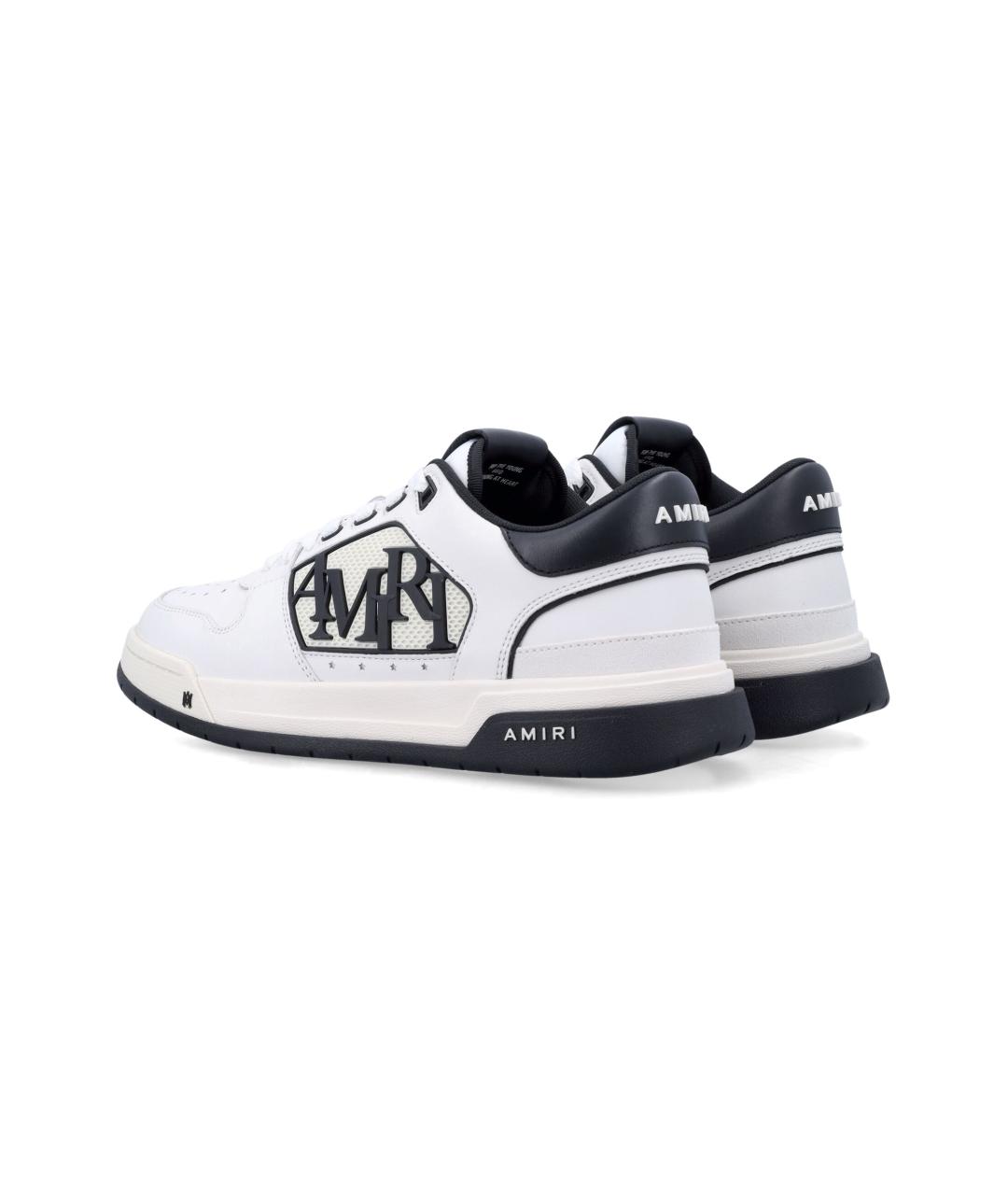 AMIRI Белые кожаные низкие кроссовки / кеды, фото 4