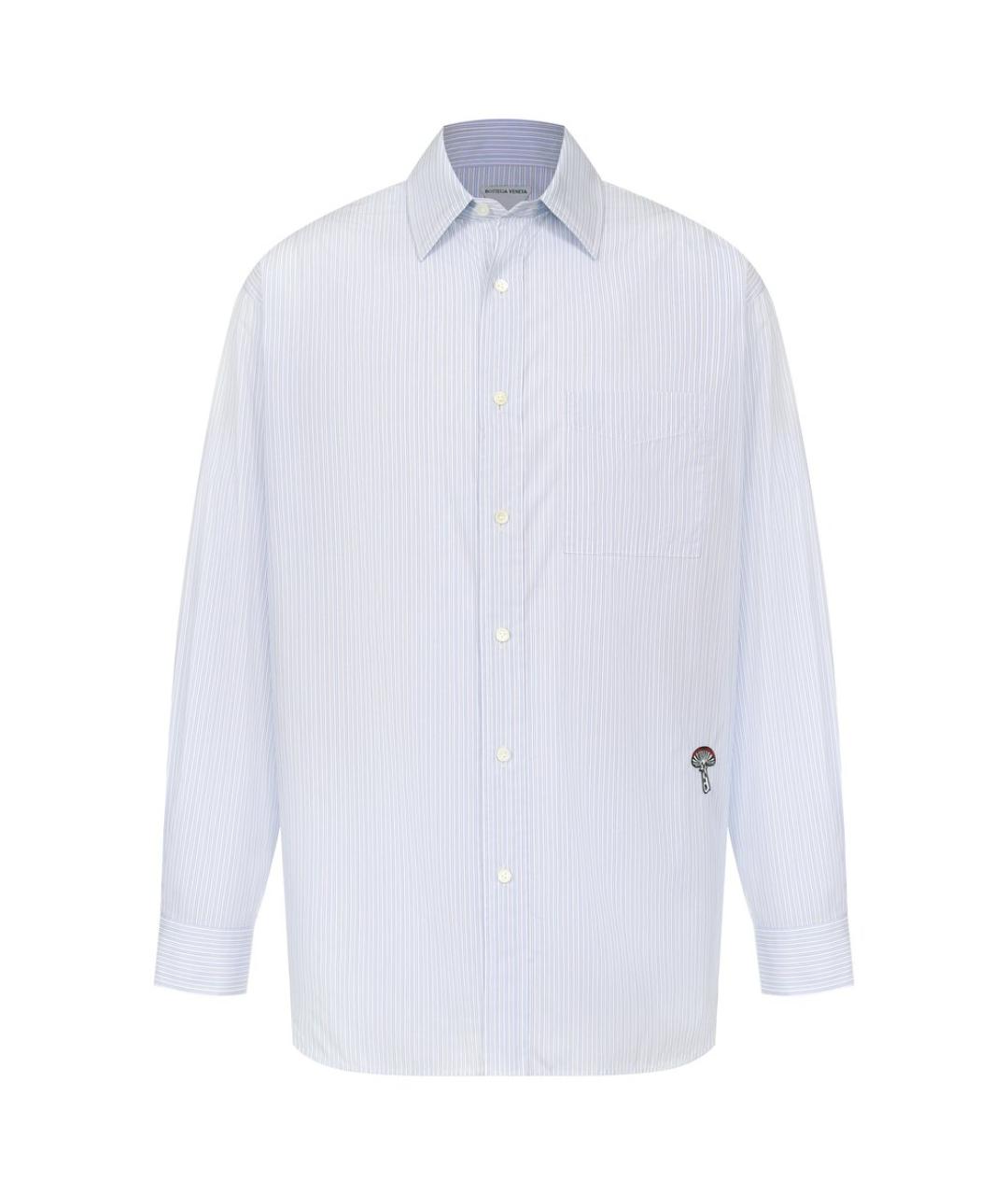 BOTTEGA VENETA Голубая хлопковая кэжуал рубашка, фото 1