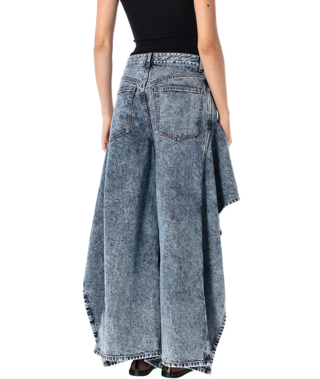 ALAIA Синие хлопковые прямые джинсы, фото 3