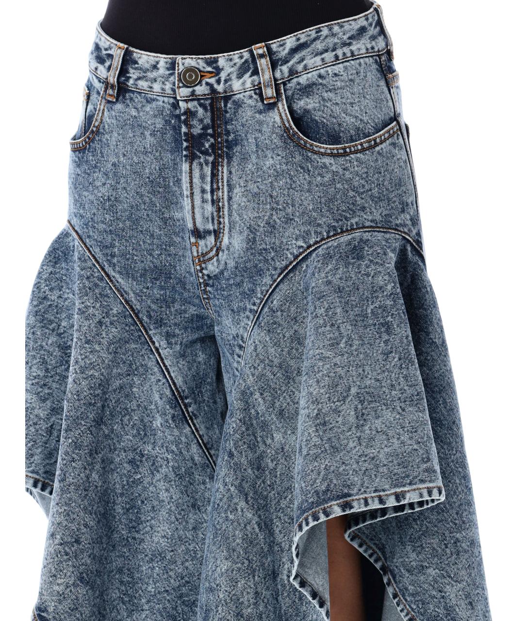 ALAIA Синие хлопковые прямые джинсы, фото 4