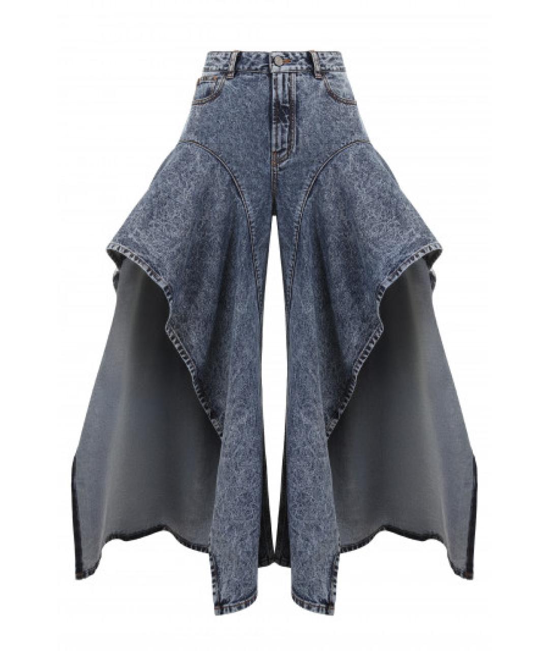 ALAIA Синие хлопковые прямые джинсы, фото 1