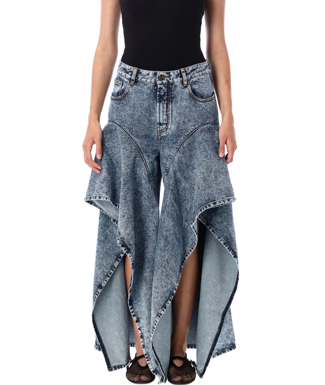 ALAIA Синие хлопковые прямые джинсы, фото 2