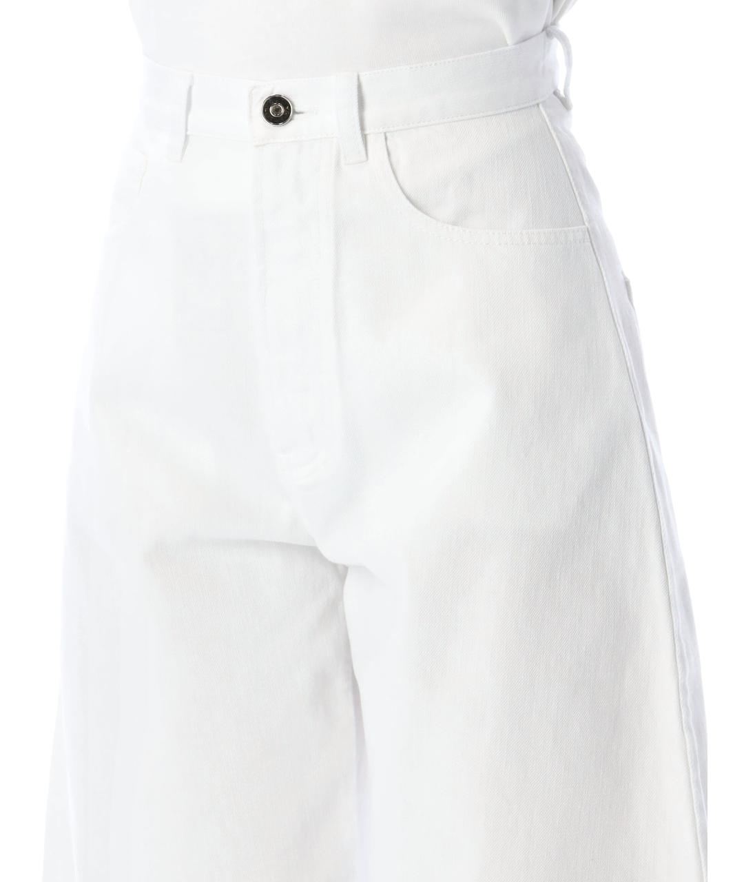 ALAIA Белые хлопковые прямые джинсы, фото 3