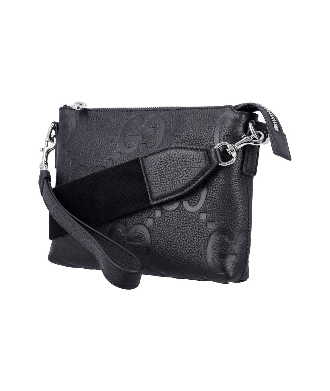 GUCCI Черная кожаная сумка на плечо, фото 3