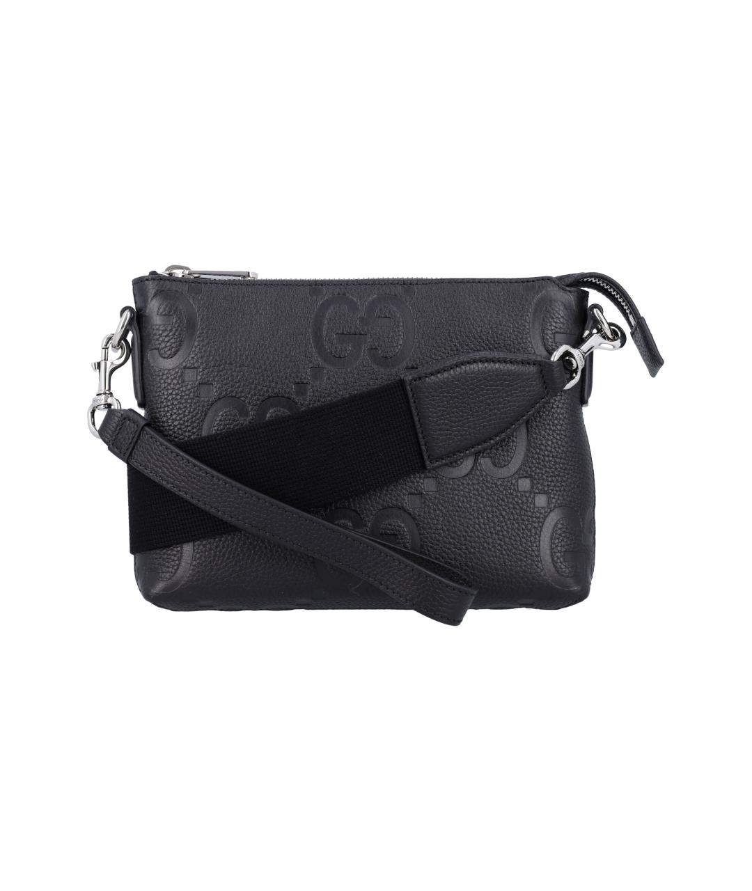 GUCCI Черная кожаная сумка на плечо, фото 1