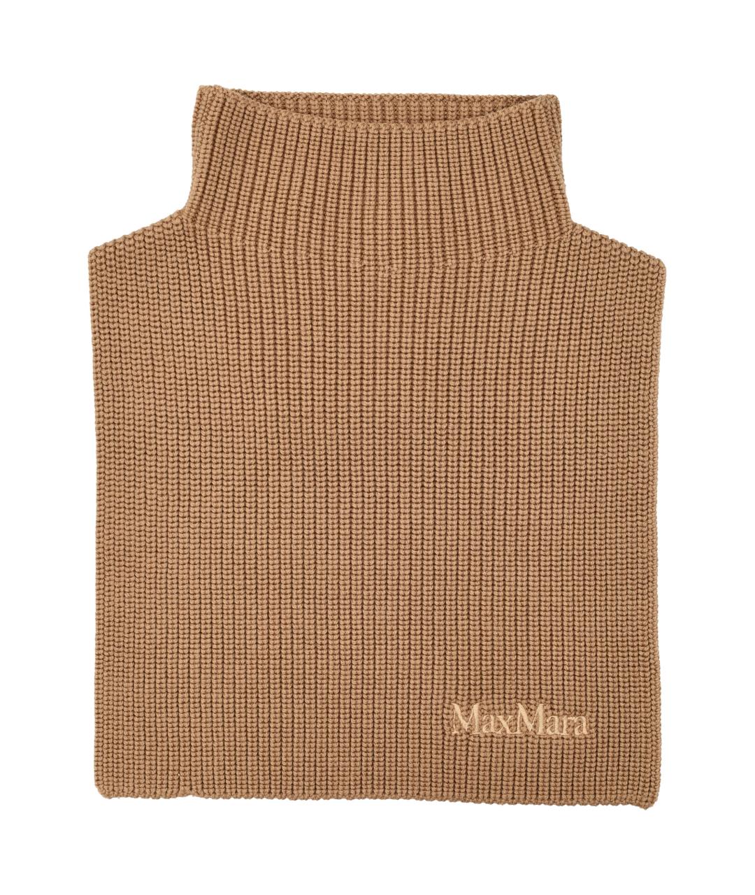 MAX MARA Бежевый шерстяной шарф, фото 1
