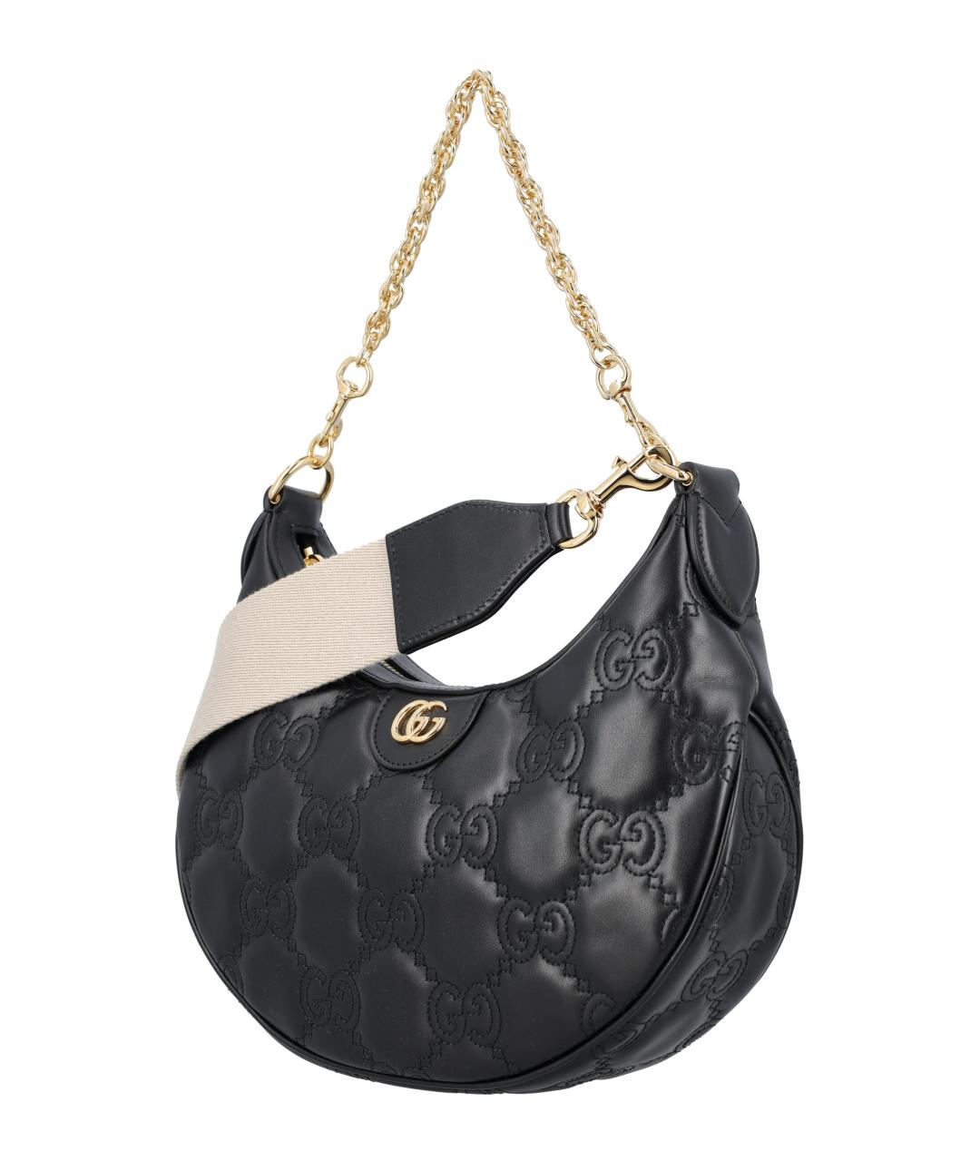 GUCCI Черная кожаная сумка с короткими ручками, фото 3