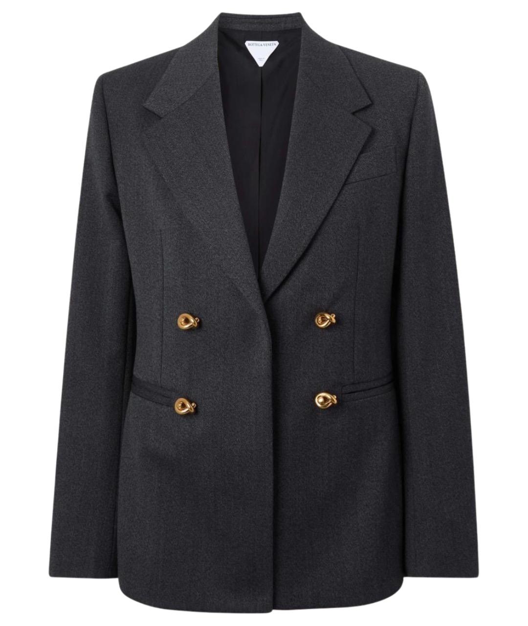 BOTTEGA VENETA Серый шерстяной жакет/пиджак, фото 1