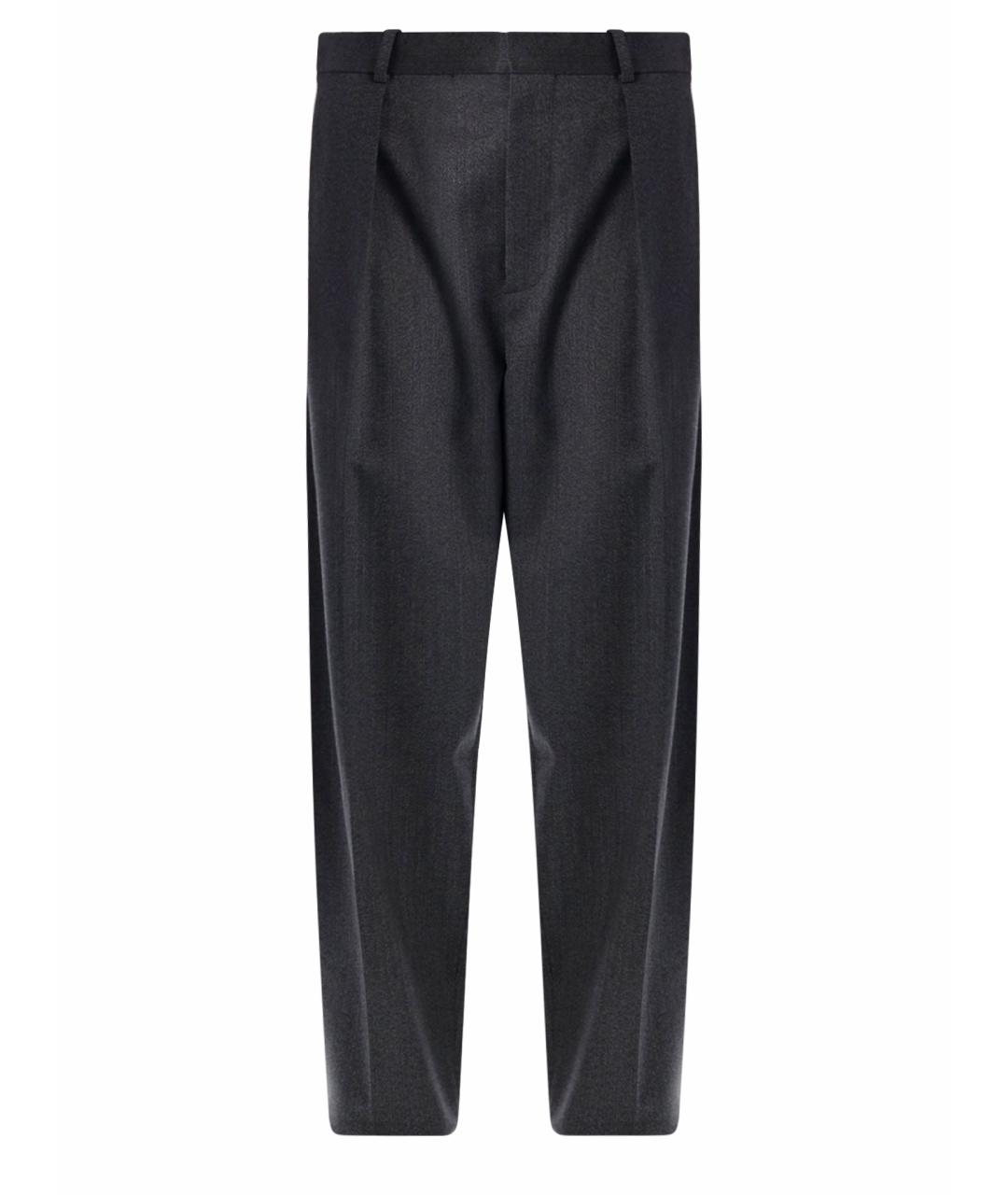 BOTTEGA VENETA Черные шерстяные прямые брюки, фото 1
