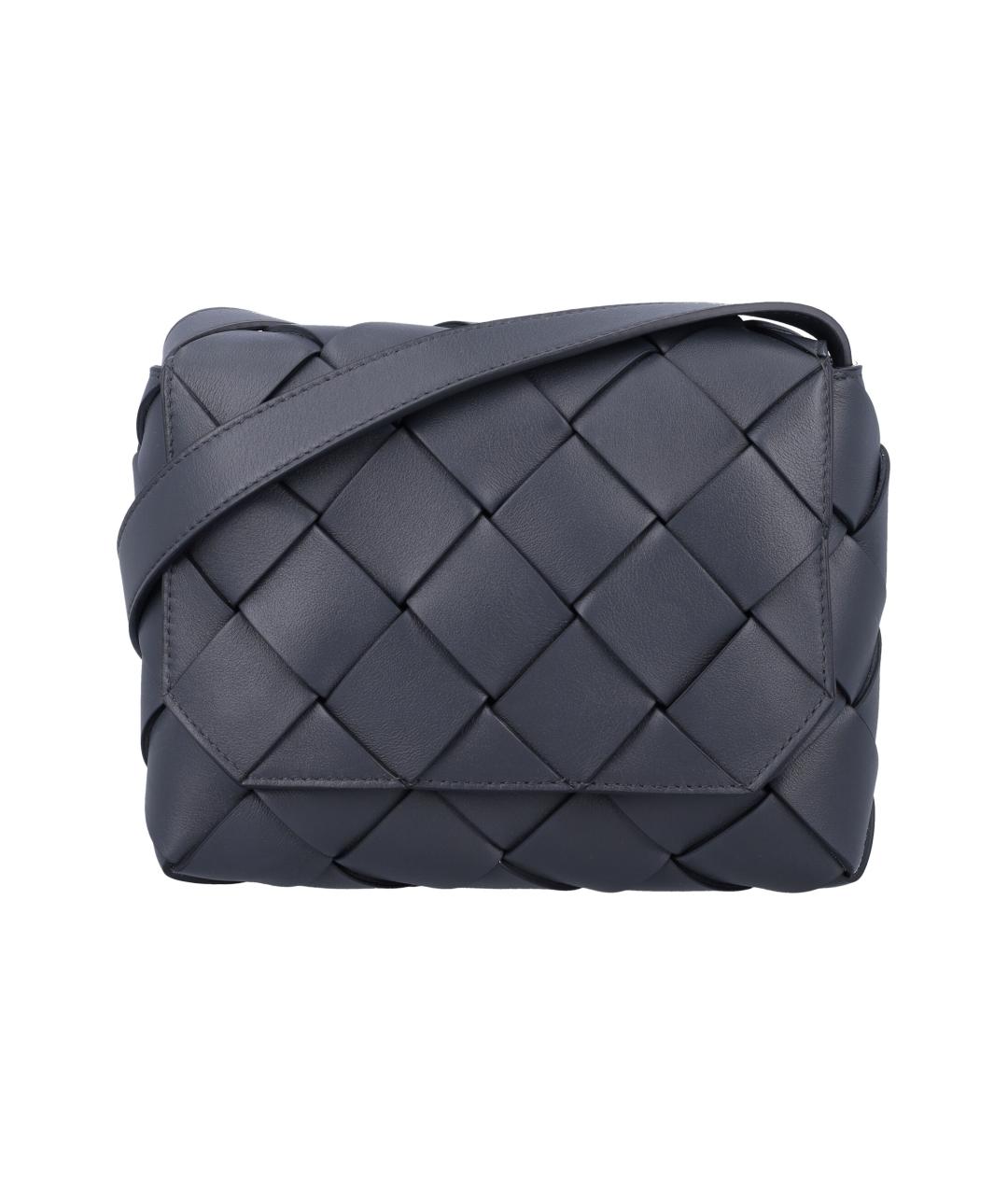 BOTTEGA VENETA Синяя кожаная сумка на плечо, фото 1