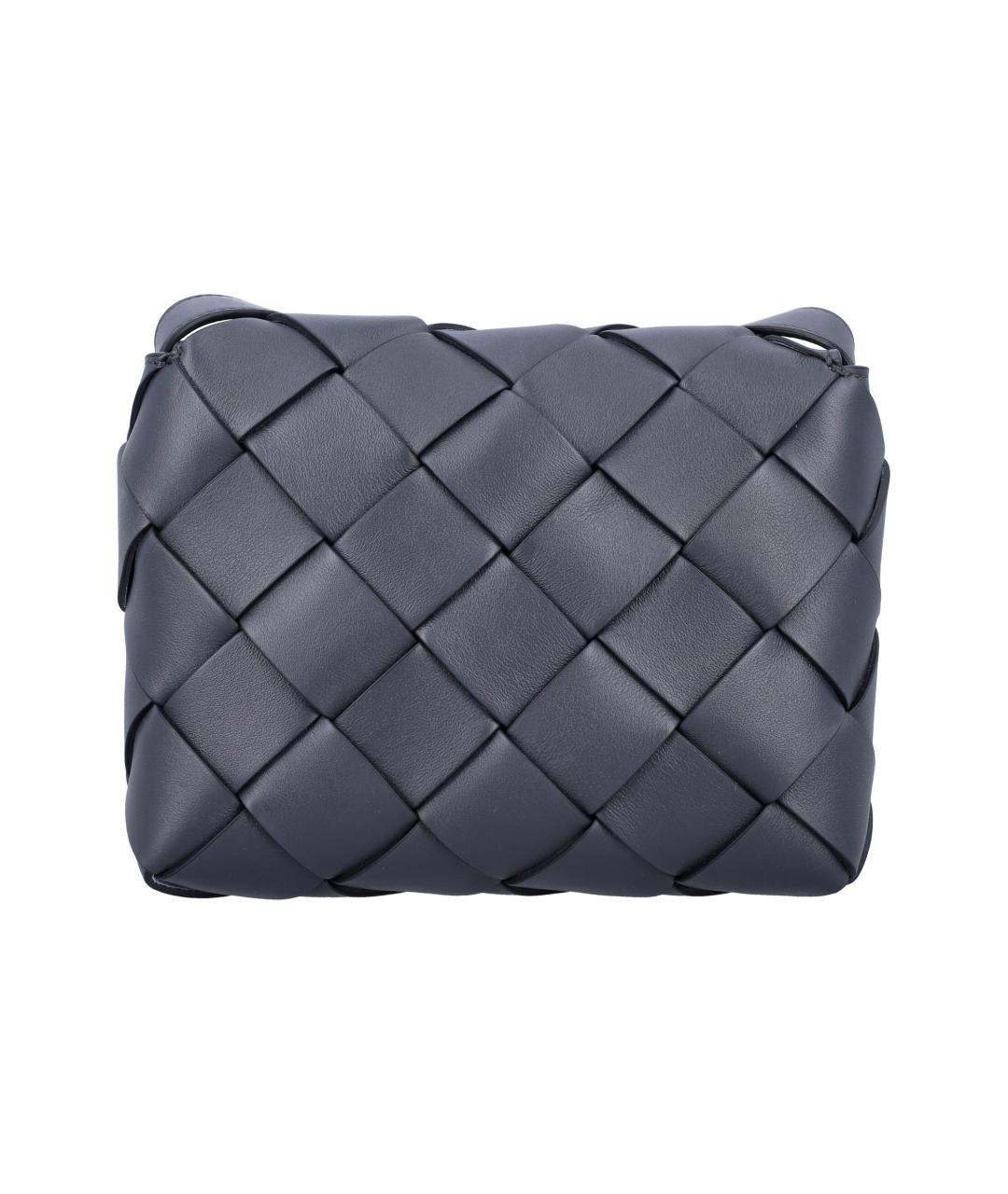 BOTTEGA VENETA Синяя кожаная сумка на плечо, фото 4