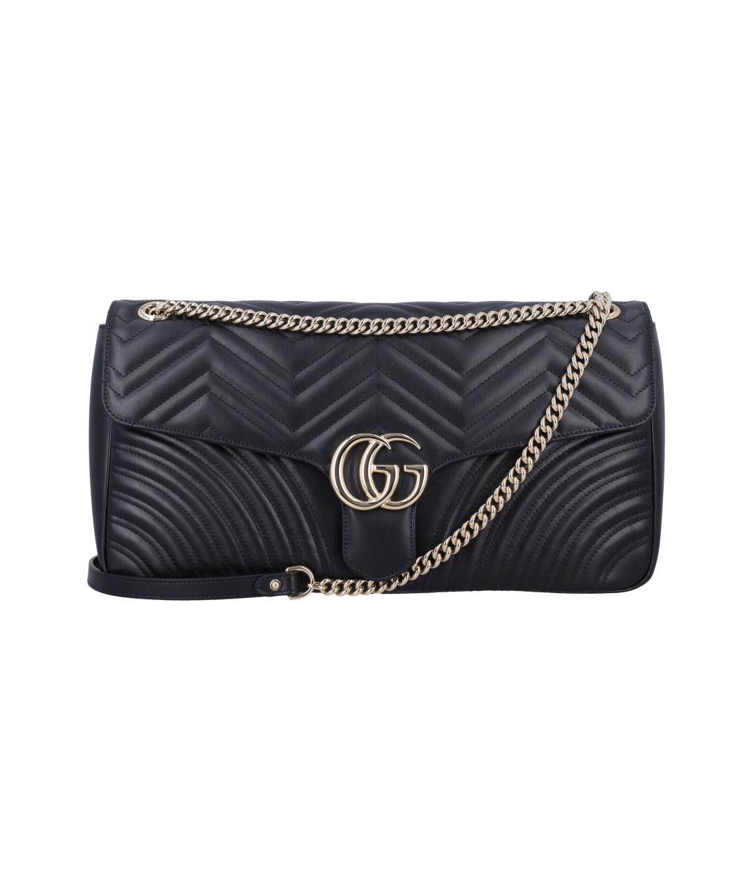 GUCCI Черная кожаная сумка через плечо, фото 1