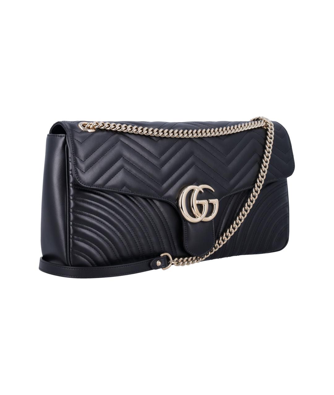 GUCCI Черная кожаная сумка через плечо, фото 2