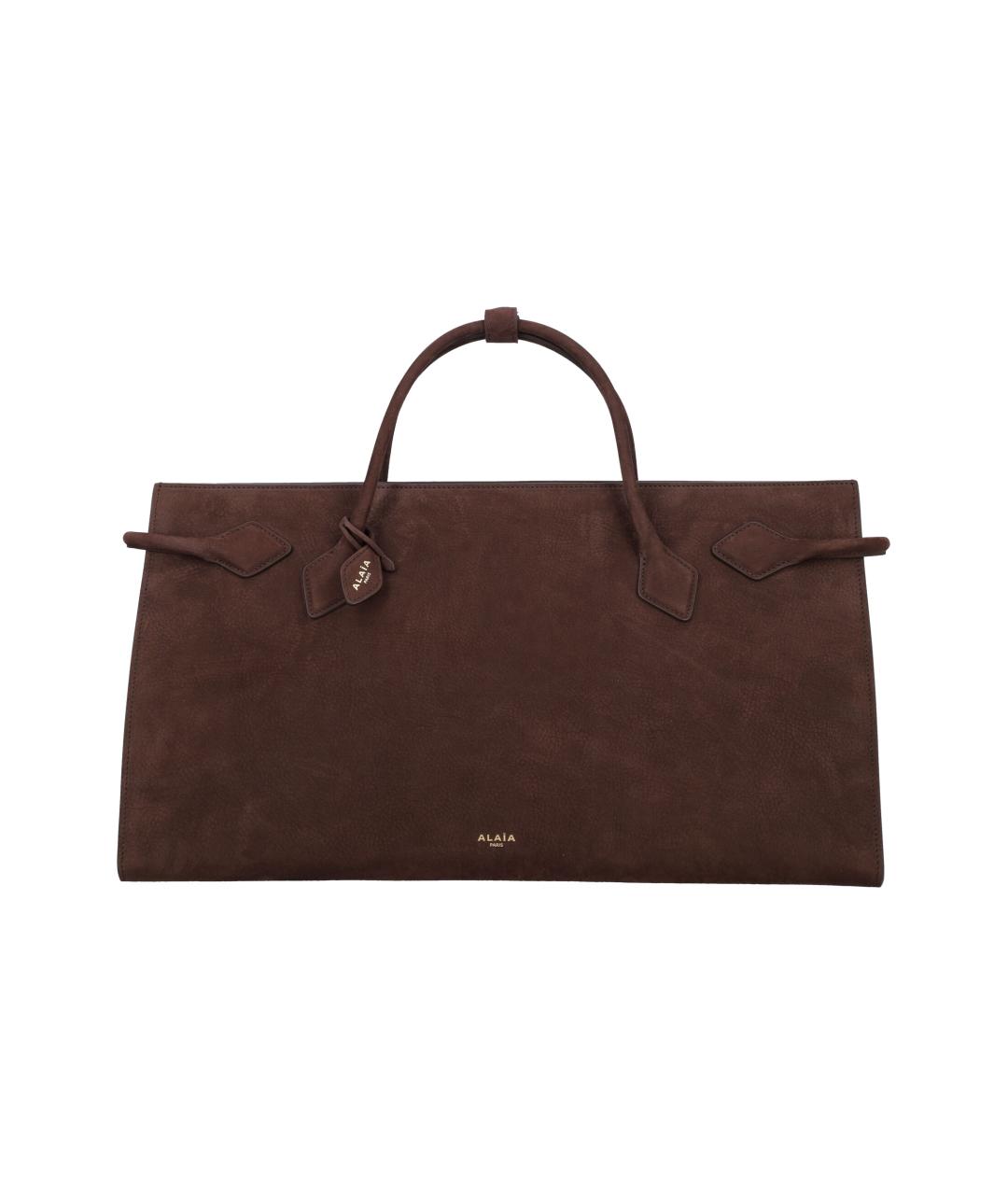 ALAIA Коричневая кожаная сумка тоут, фото 1