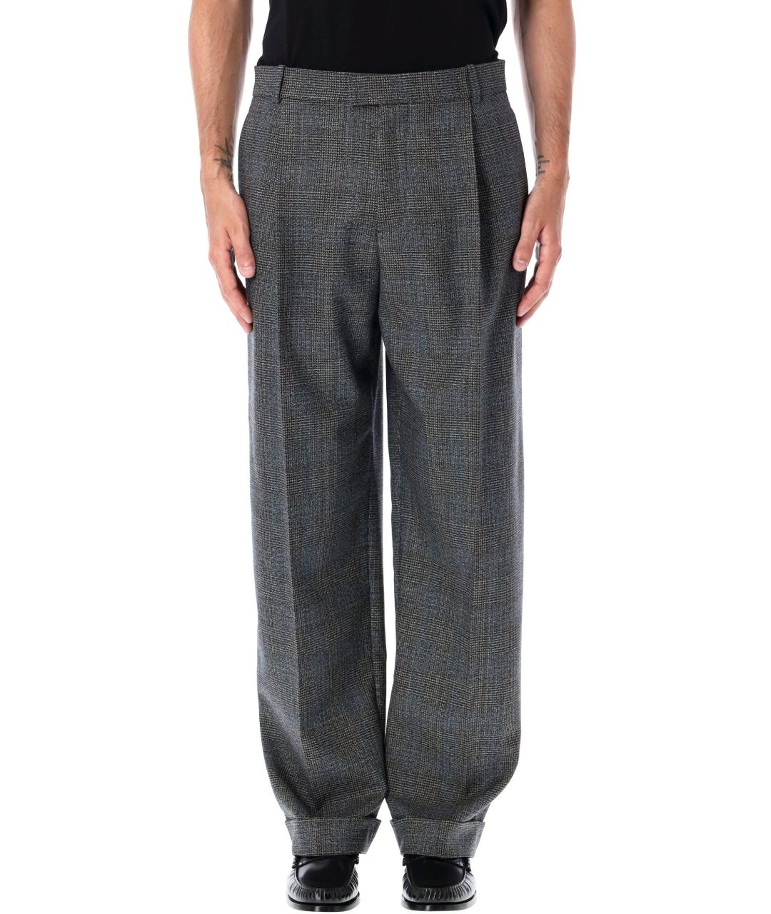 BOTTEGA VENETA Черные полиэстеровые классические брюки, фото 4