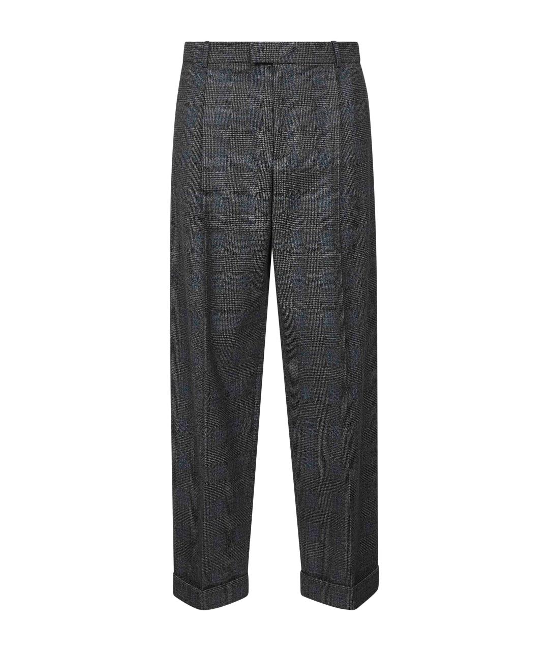 BOTTEGA VENETA Черные полиэстеровые классические брюки, фото 1