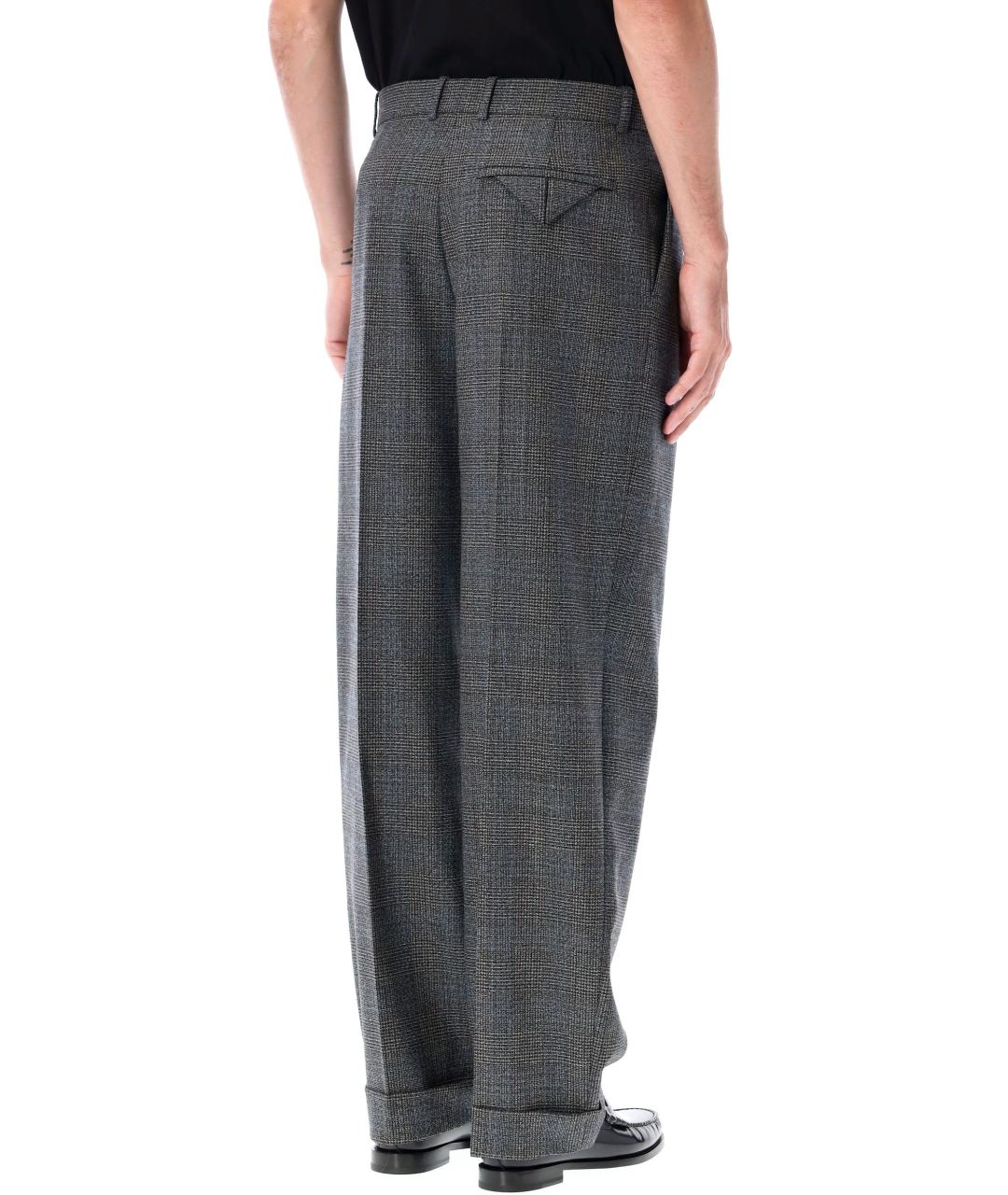 BOTTEGA VENETA Черные полиэстеровые классические брюки, фото 2