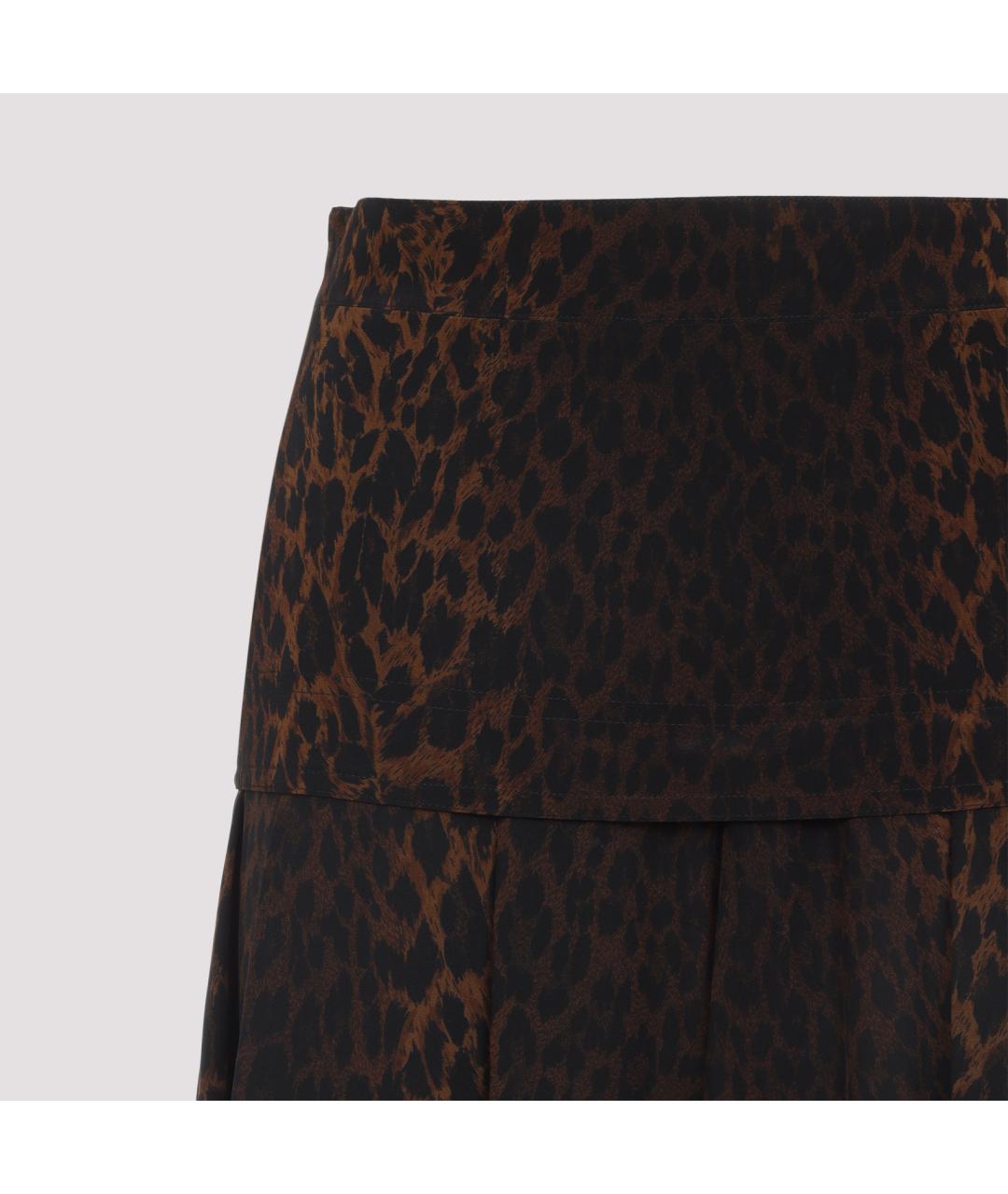 BALENCIAGA Коричневая шелковая юбка миди, фото 5