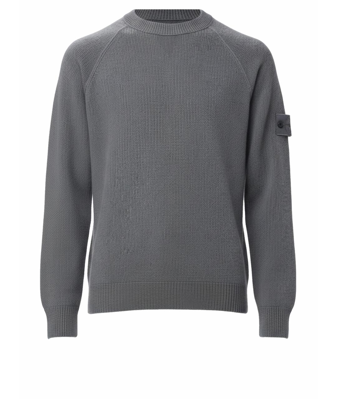 STONE ISLAND Серый шерстяной джемпер / свитер, фото 1