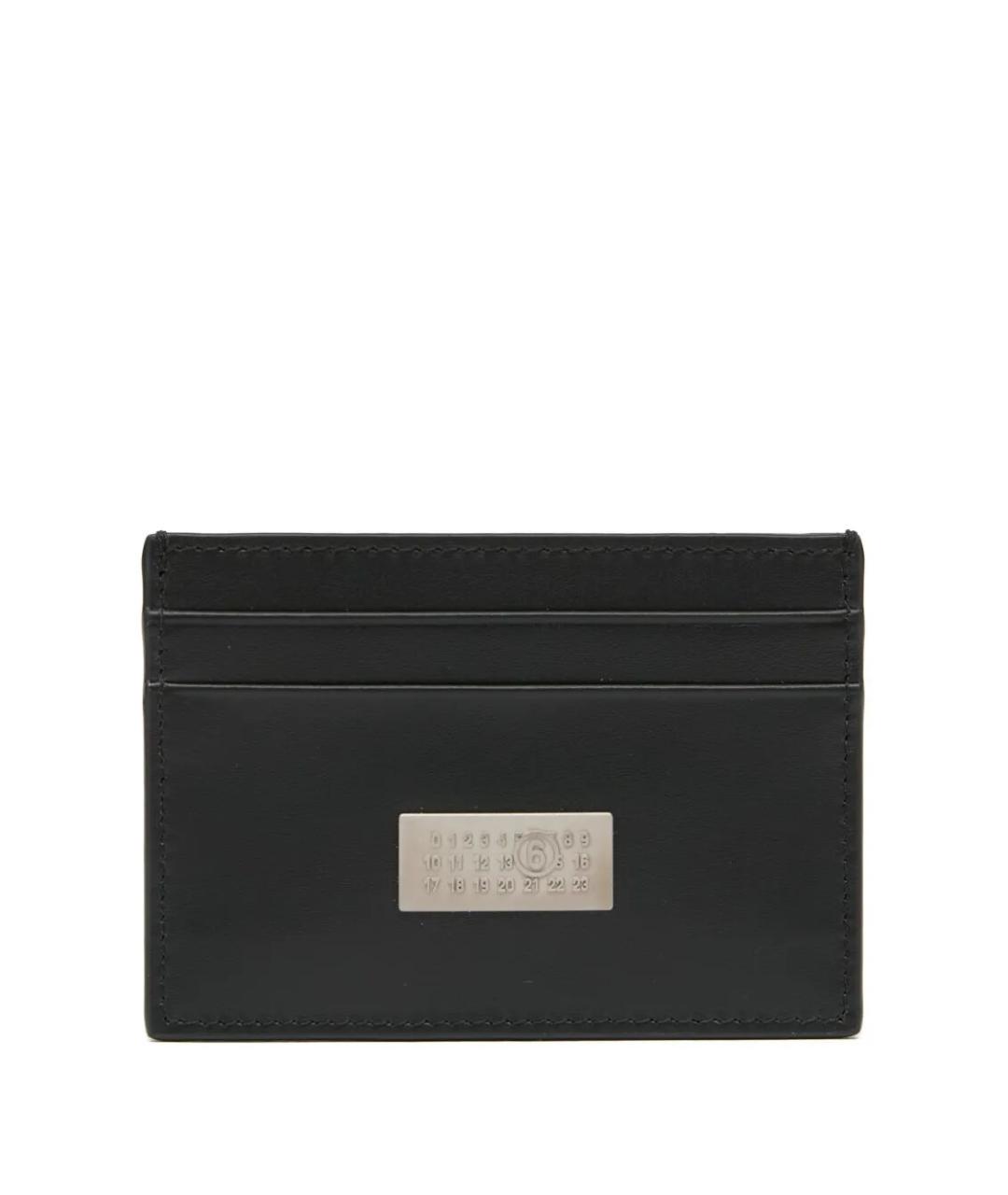 MM6 MAISON MARGIELA Черный кожаный кардхолдер, фото 1