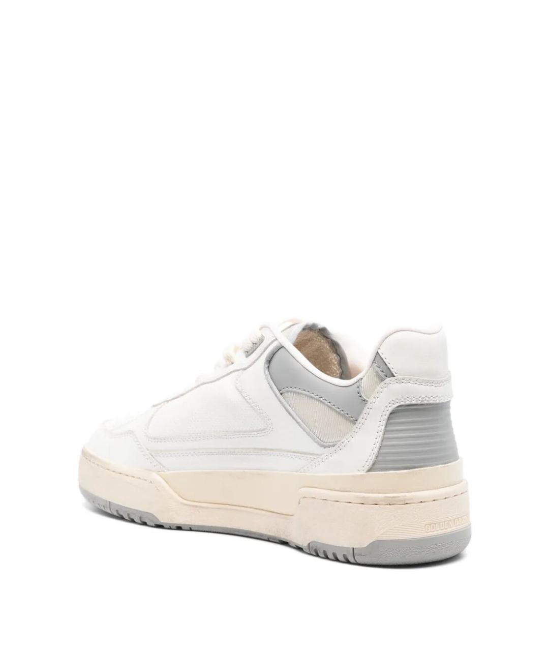 GOLDEN GOOSE Белые кожаные низкие кроссовки / кеды, фото 3