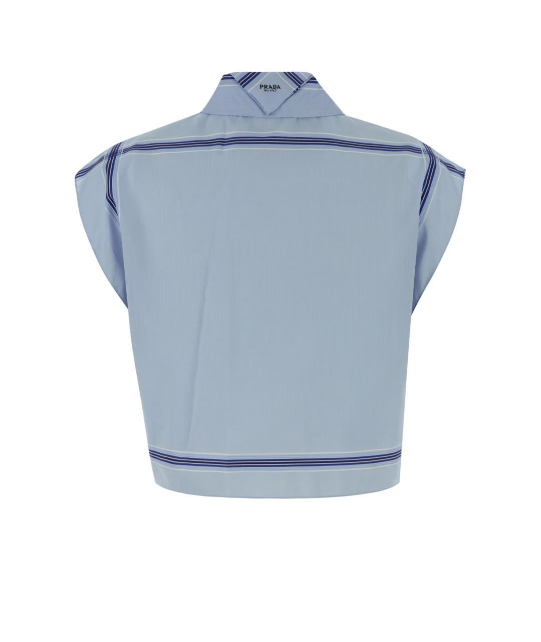 PRADA Голубая хлопковая рубашка, фото 2