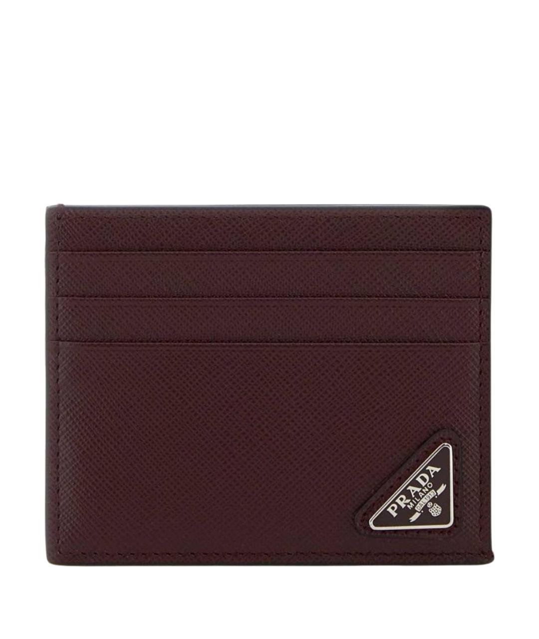 PRADA Коричневый кожаный кардхолдер, фото 1