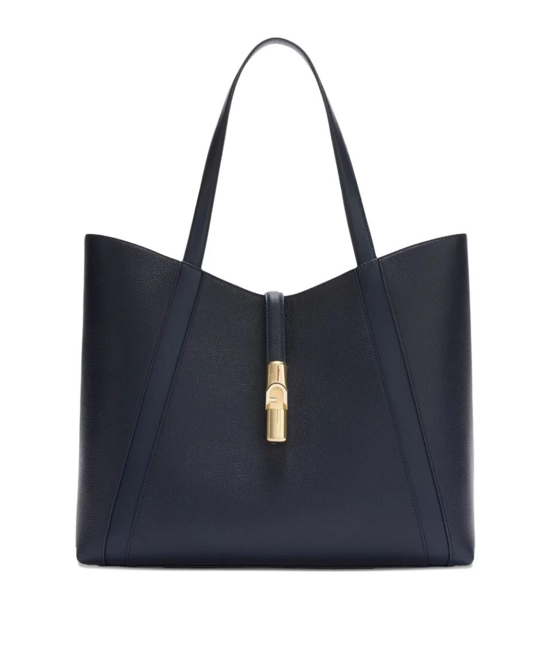 FURLA Синяя кожаная сумка тоут, фото 1