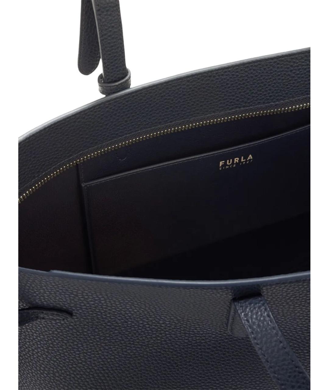 FURLA Синяя кожаная сумка тоут, фото 3