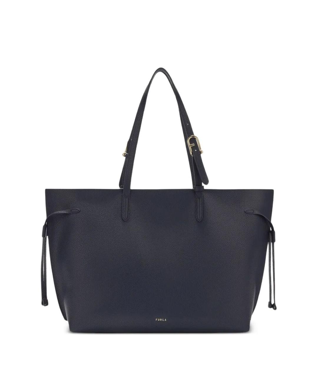 FURLA Синяя кожаная сумка тоут, фото 1