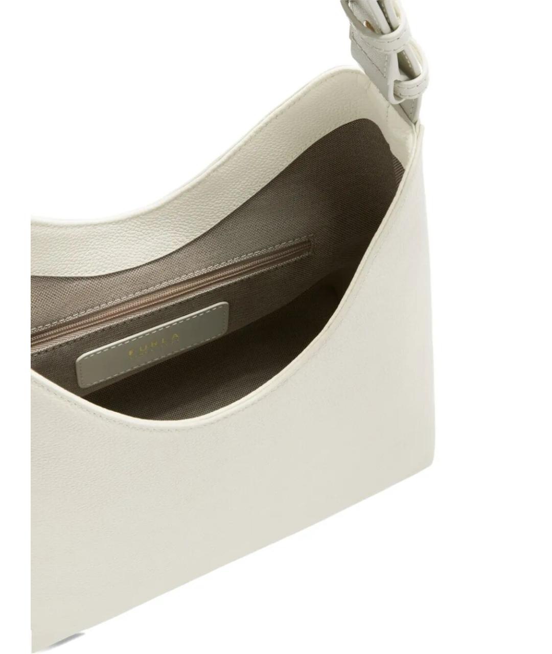FURLA Белая кожаная сумка с короткими ручками, фото 4