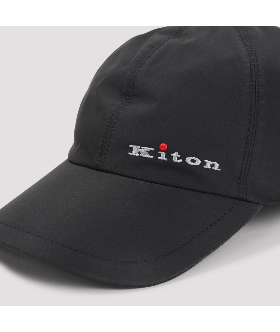 KITON Черная синтетическая кепка/бейсболка, фото 4