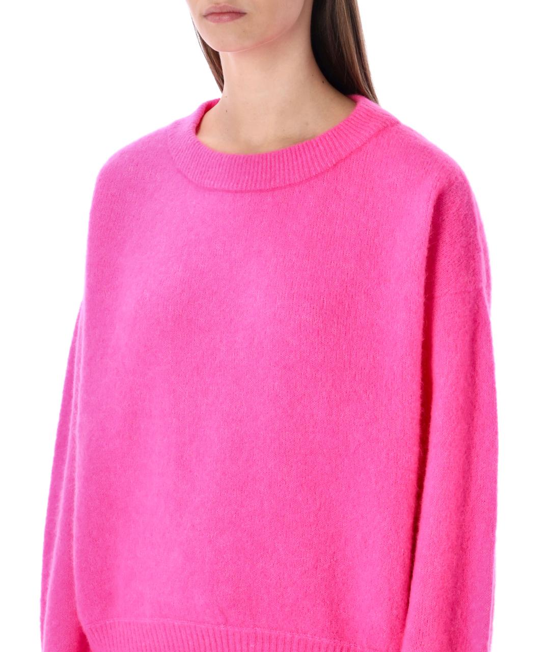 American vintage Розовый шерстяной джемпер / свитер, фото 3