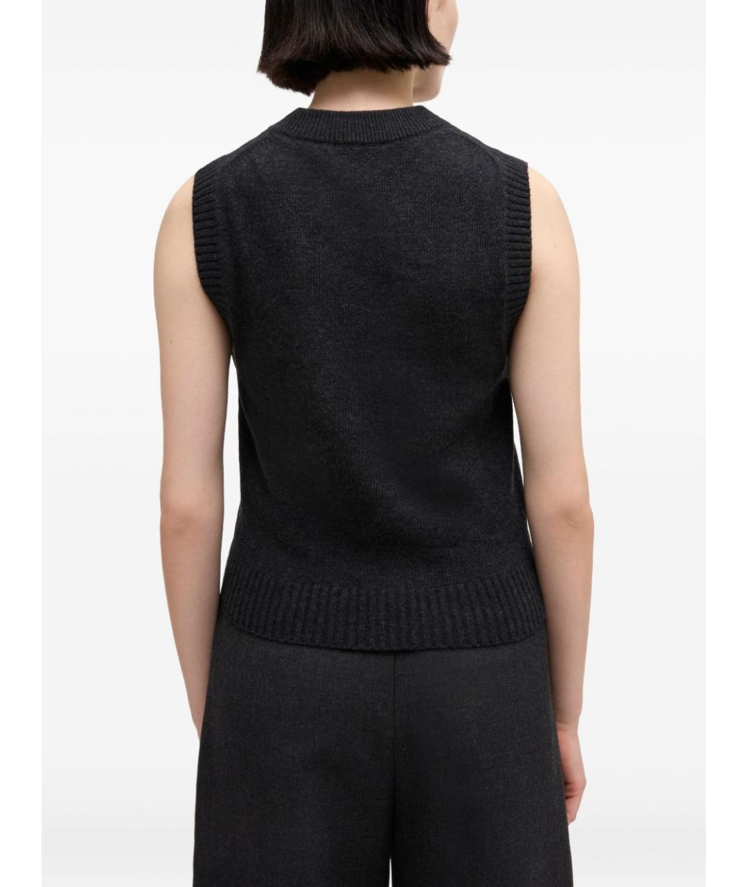 GANNI Черная шерстяная жилетка, фото 2