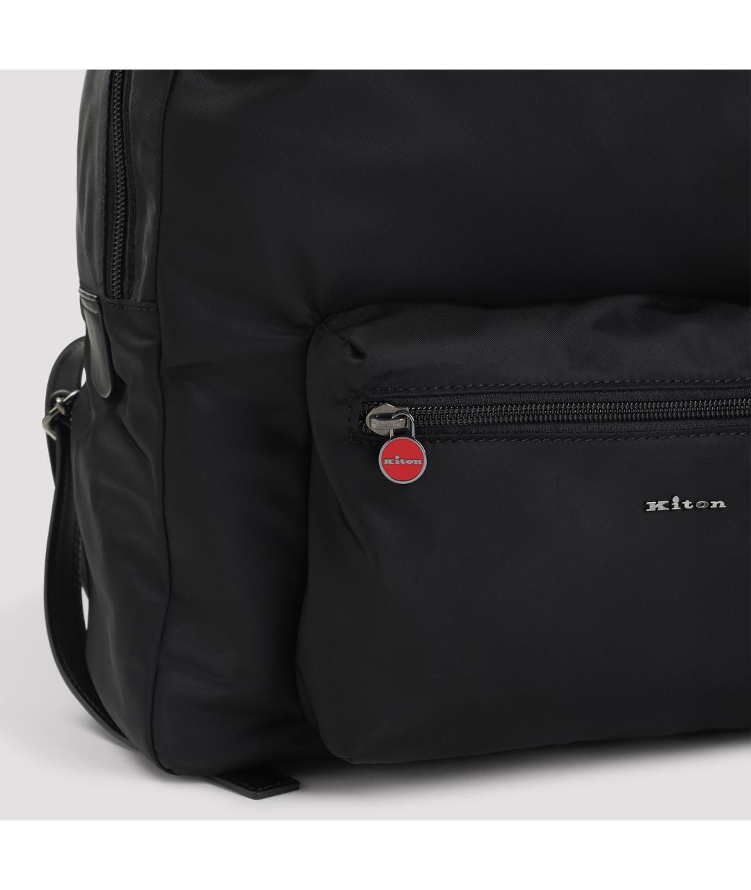 KITON Черный тканевый рюкзак, фото 4