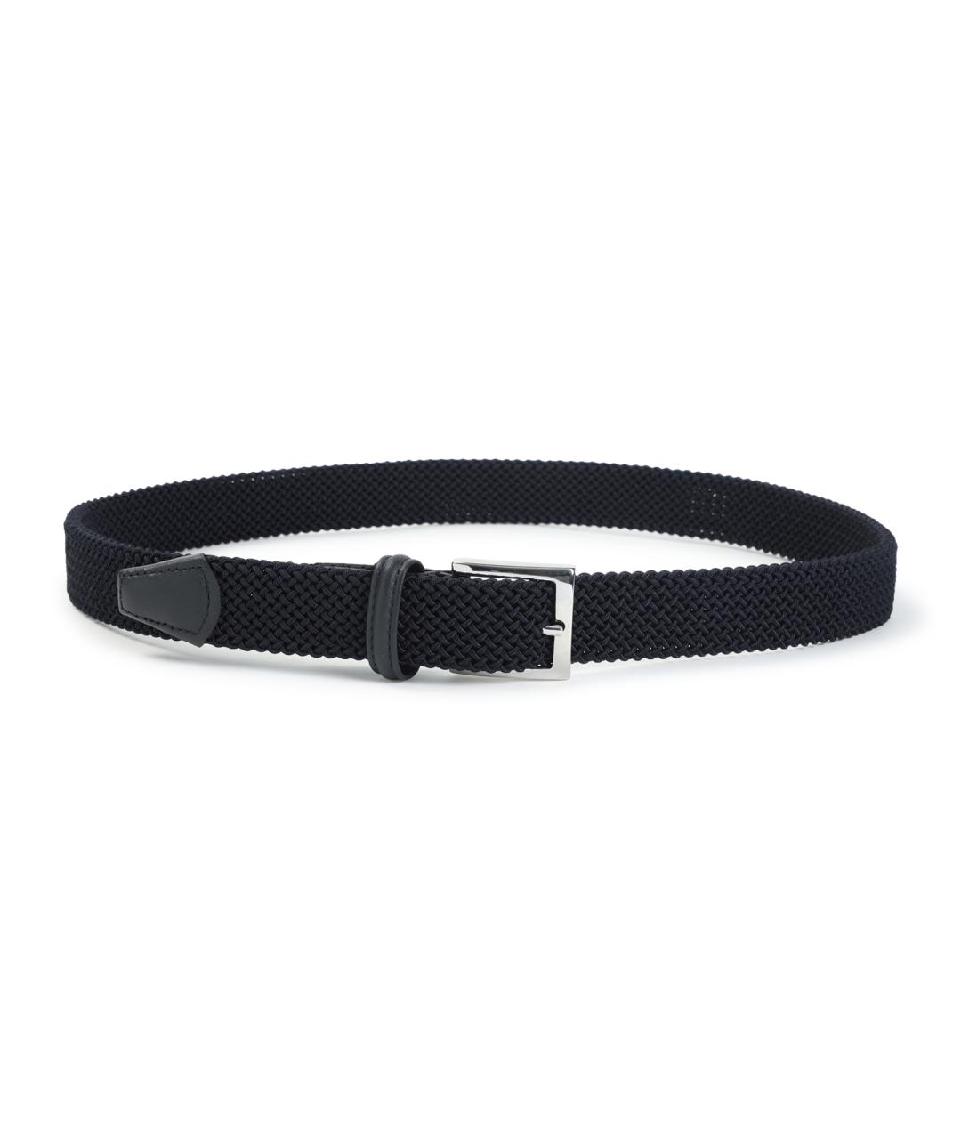 KITON Темно-синий пелетеный ремень, фото 1
