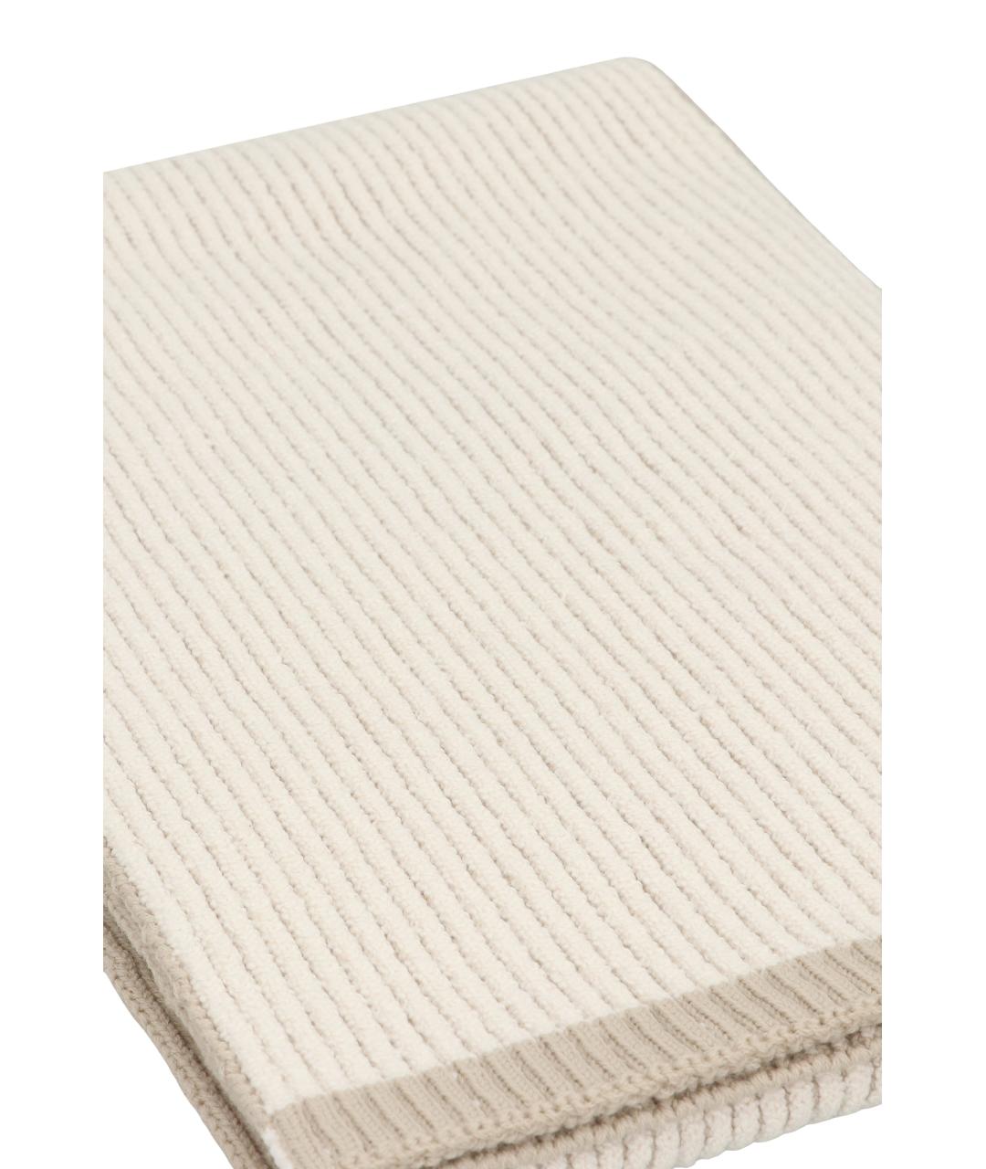 STONE ISLAND Бежевый шерстяной шарф, фото 3