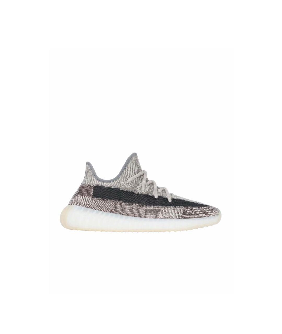 ADIDAS YEEZY Серые текстильные низкие кроссовки / кеды, фото 1