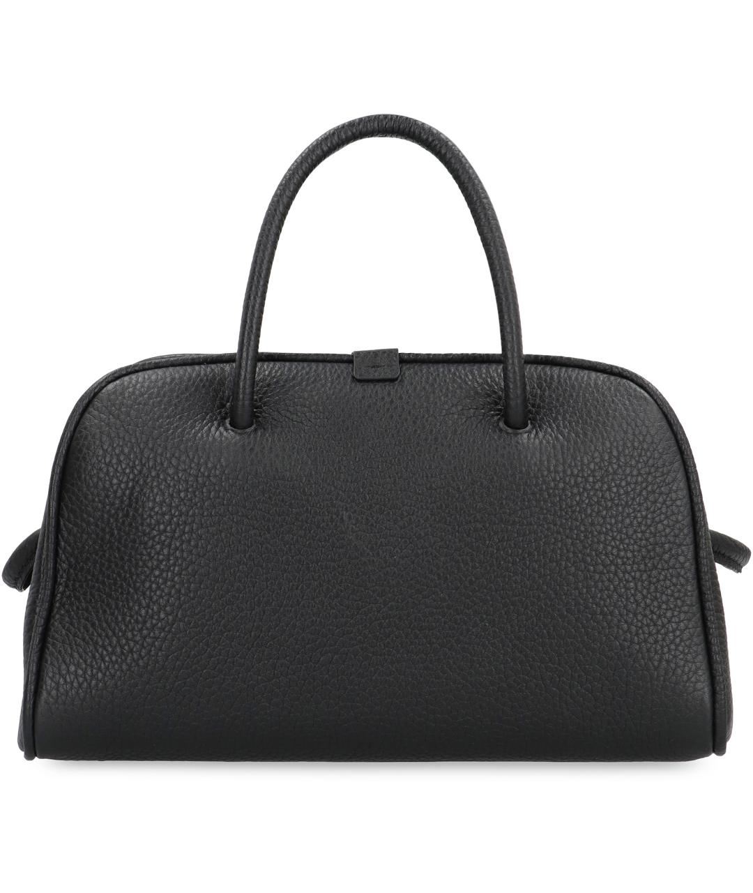 JACQUEMUS Черная кожаная сумка с короткими ручками, фото 3