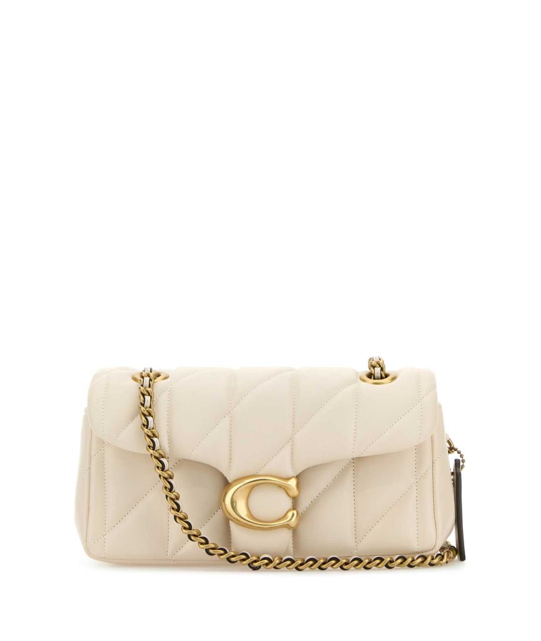 COACH Белая кожаная сумка через плечо, фото 1